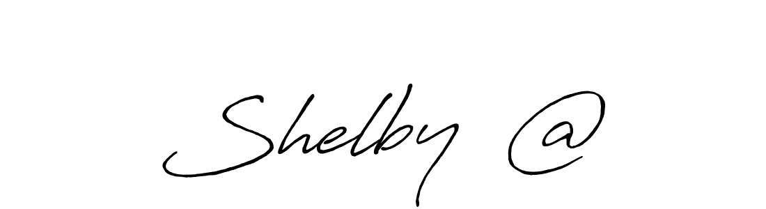 Make a beautiful signature design for name  Shelby  @ . Use this online signature maker to create a handwritten signature for free.  Shelby  @  signature style 7 images and pictures png