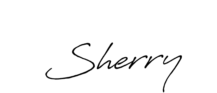 Create a beautiful signature design for name  Sherry. With this signature (Antro_Vectra_Bolder) fonts, you can make a handwritten signature for free.  Sherry signature style 7 images and pictures png