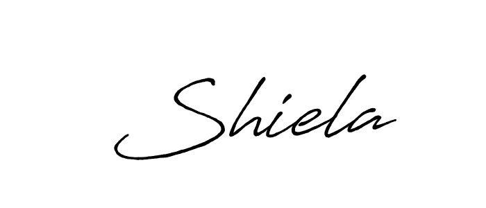 Create a beautiful signature design for name  Shiela. With this signature (Antro_Vectra_Bolder) fonts, you can make a handwritten signature for free.  Shiela signature style 7 images and pictures png