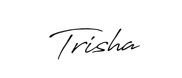Make a beautiful signature design for name  Trisha. With this signature (Antro_Vectra_Bolder) style, you can create a handwritten signature for free.  Trisha signature style 7 images and pictures png