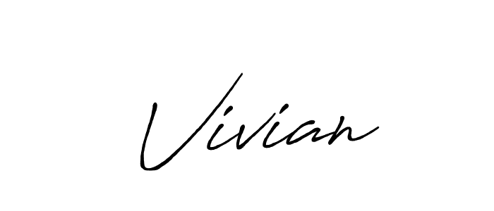Use a signature maker to create a handwritten signature online. With this signature software, you can design (Antro_Vectra_Bolder) your own signature for name  Vivian.  Vivian signature style 7 images and pictures png