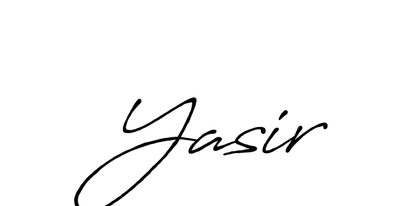 How to make  Yasir name signature. Use Antro_Vectra_Bolder style for creating short signs online. This is the latest handwritten sign.  Yasir signature style 7 images and pictures png