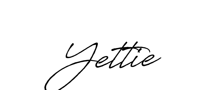 The best way (Antro_Vectra_Bolder) to make a short signature is to pick only two or three words in your name. The name  Yettie include a total of six letters. For converting this name.  Yettie signature style 7 images and pictures png