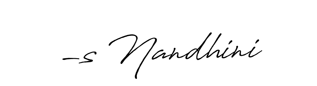 -s Nandhini stylish signature style. Best Handwritten Sign (Antro_Vectra_Bolder) for my name. Handwritten Signature Collection Ideas for my name -s Nandhini. -s Nandhini signature style 7 images and pictures png