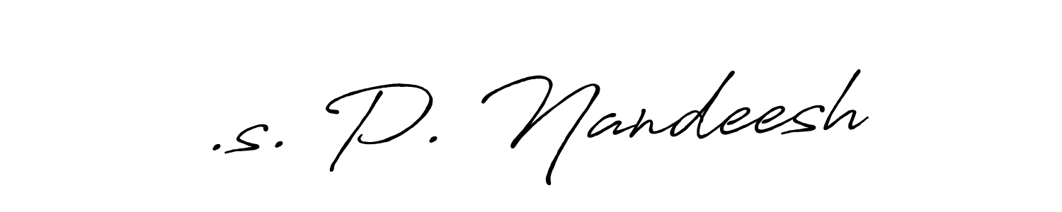 Make a beautiful signature design for name .s. P. Nandeesh. Use this online signature maker to create a handwritten signature for free. .s. P. Nandeesh signature style 7 images and pictures png