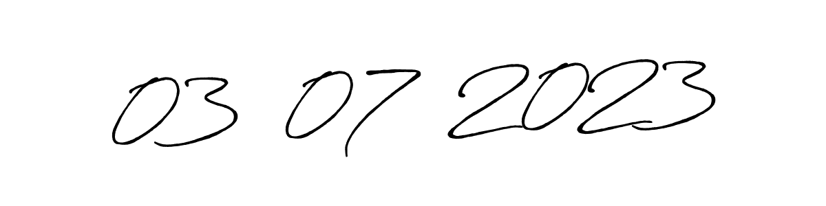 Make a beautiful signature design for name 03  07  2023. With this signature (Antro_Vectra_Bolder) style, you can create a handwritten signature for free. 03  07  2023 signature style 7 images and pictures png