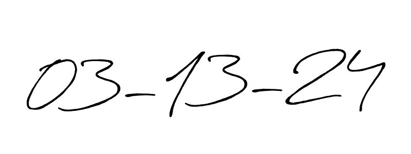 The best way (Antro_Vectra_Bolder) to make a short signature is to pick only two or three words in your name. The name 03-13-24 include a total of six letters. For converting this name. 03-13-24 signature style 7 images and pictures png