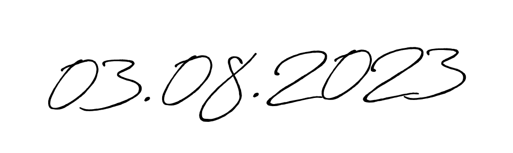 Create a beautiful signature design for name 03.08.2023. With this signature (Antro_Vectra_Bolder) fonts, you can make a handwritten signature for free. 03.08.2023 signature style 7 images and pictures png