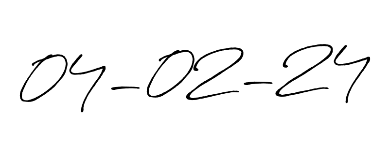 Make a beautiful signature design for name 04-02-24. With this signature (Antro_Vectra_Bolder) style, you can create a handwritten signature for free. 04-02-24 signature style 7 images and pictures png