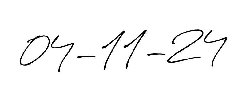 How to make 04-11-24 signature? Antro_Vectra_Bolder is a professional autograph style. Create handwritten signature for 04-11-24 name. 04-11-24 signature style 7 images and pictures png