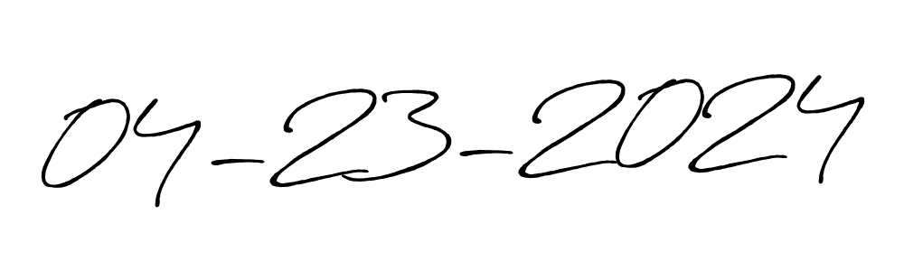The best way (Antro_Vectra_Bolder) to make a short signature is to pick only two or three words in your name. The name 04-23-2024 include a total of six letters. For converting this name. 04-23-2024 signature style 7 images and pictures png
