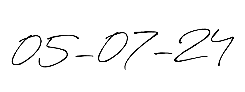 The best way (Antro_Vectra_Bolder) to make a short signature is to pick only two or three words in your name. The name 05-07-24 include a total of six letters. For converting this name. 05-07-24 signature style 7 images and pictures png