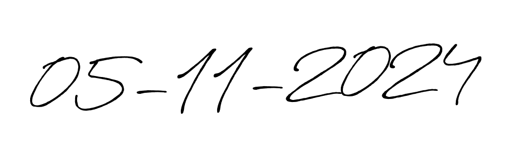 The best way (Antro_Vectra_Bolder) to make a short signature is to pick only two or three words in your name. The name 05-11-2024 include a total of six letters. For converting this name. 05-11-2024 signature style 7 images and pictures png