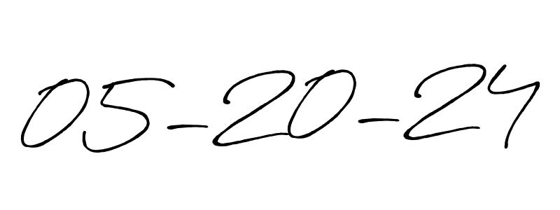 The best way (Antro_Vectra_Bolder) to make a short signature is to pick only two or three words in your name. The name 05-20-24 include a total of six letters. For converting this name. 05-20-24 signature style 7 images and pictures png