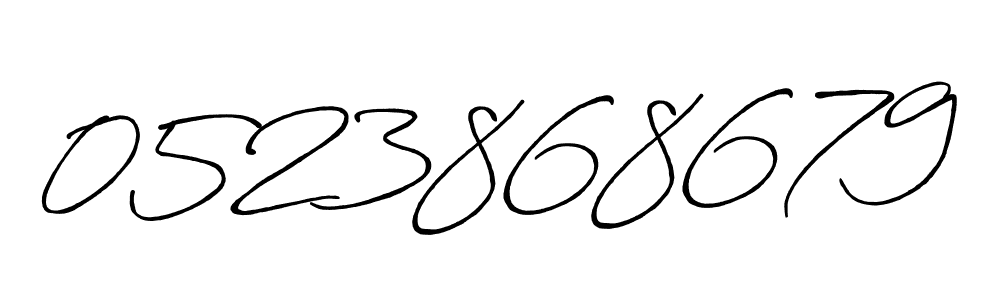 How to make 0523868679 name signature. Use Antro_Vectra_Bolder style for creating short signs online. This is the latest handwritten sign. 0523868679 signature style 7 images and pictures png