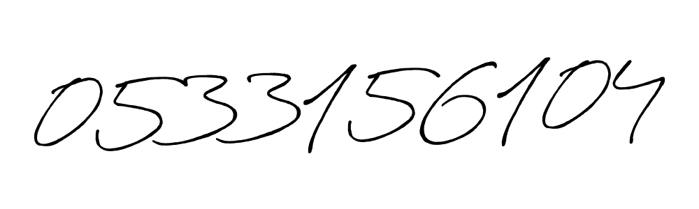 Use a signature maker to create a handwritten signature online. With this signature software, you can design (Antro_Vectra_Bolder) your own signature for name 0533156104. 0533156104 signature style 7 images and pictures png