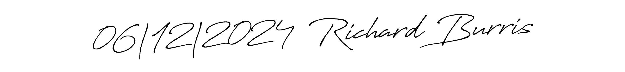 Create a beautiful signature design for name 06|12|2024  Richard Burris. With this signature (Antro_Vectra_Bolder) fonts, you can make a handwritten signature for free. 06|12|2024  Richard Burris signature style 7 images and pictures png
