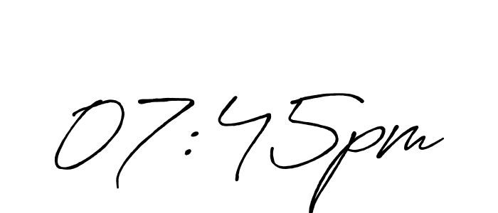 Also we have 07:45pm name is the best signature style. Create professional handwritten signature collection using Antro_Vectra_Bolder autograph style. 07:45pm signature style 7 images and pictures png