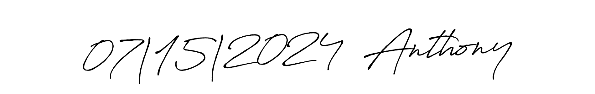 How to make 07|15|2024  Anthony signature? Antro_Vectra_Bolder is a professional autograph style. Create handwritten signature for 07|15|2024  Anthony name. 07|15|2024  Anthony signature style 7 images and pictures png