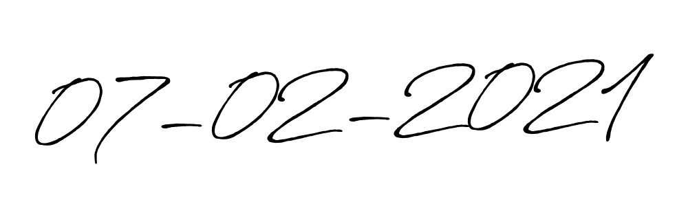 How to make 07-02-2021 name signature. Use Antro_Vectra_Bolder style for creating short signs online. This is the latest handwritten sign. 07-02-2021 signature style 7 images and pictures png