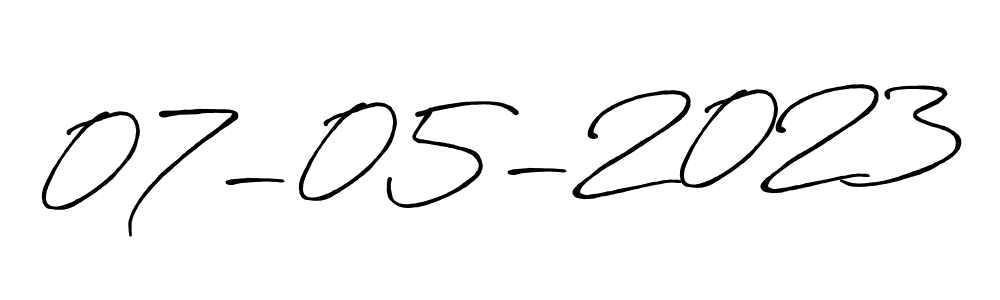 How to make 07-05-2023 signature? Antro_Vectra_Bolder is a professional autograph style. Create handwritten signature for 07-05-2023 name. 07-05-2023 signature style 7 images and pictures png