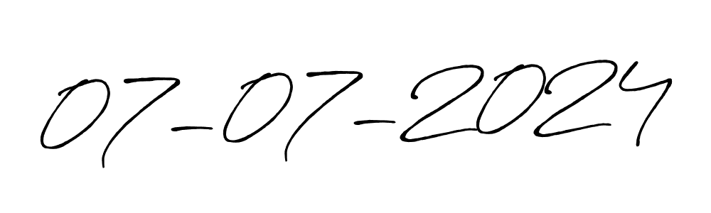 Design your own signature with our free online signature maker. With this signature software, you can create a handwritten (Antro_Vectra_Bolder) signature for name 07-07-2024. 07-07-2024 signature style 7 images and pictures png