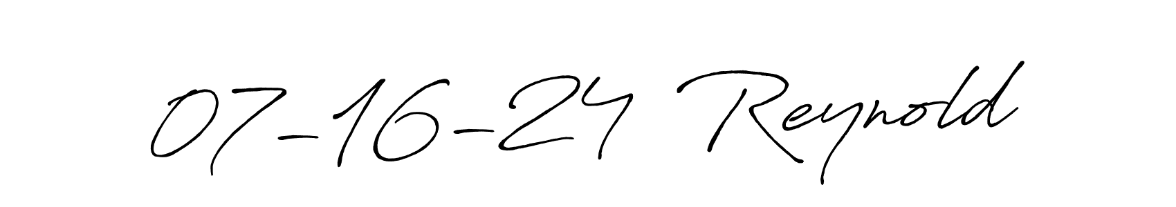 You should practise on your own different ways (Antro_Vectra_Bolder) to write your name (07-16-24  Reynold) in signature. don't let someone else do it for you. 07-16-24  Reynold signature style 7 images and pictures png