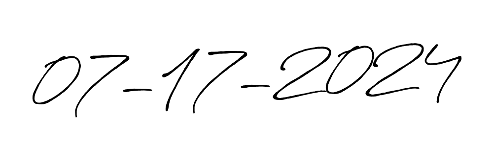 Make a beautiful signature design for name 07-17-2024. With this signature (Antro_Vectra_Bolder) style, you can create a handwritten signature for free. 07-17-2024 signature style 7 images and pictures png