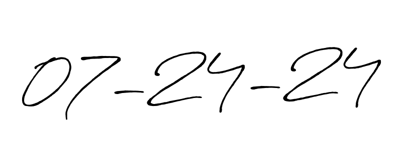 Make a beautiful signature design for name 07-24-24. With this signature (Antro_Vectra_Bolder) style, you can create a handwritten signature for free. 07-24-24 signature style 7 images and pictures png