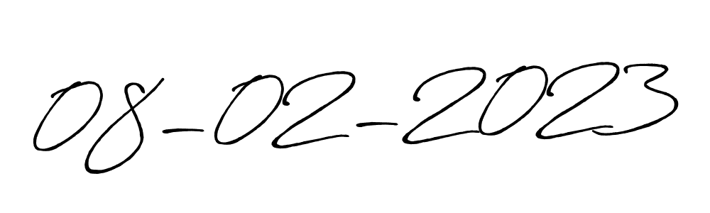 Make a beautiful signature design for name 08-02-2023. With this signature (Antro_Vectra_Bolder) style, you can create a handwritten signature for free. 08-02-2023 signature style 7 images and pictures png