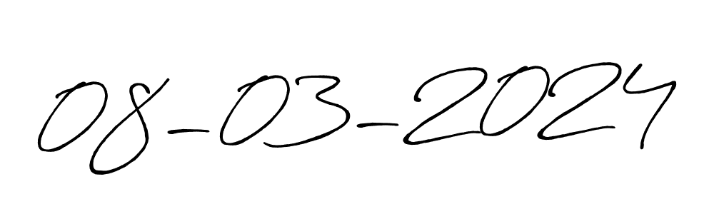 Create a beautiful signature design for name 08-03-2024. With this signature (Antro_Vectra_Bolder) fonts, you can make a handwritten signature for free. 08-03-2024 signature style 7 images and pictures png