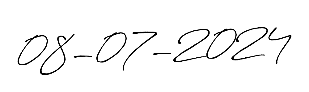 Create a beautiful signature design for name 08-07-2024. With this signature (Antro_Vectra_Bolder) fonts, you can make a handwritten signature for free. 08-07-2024 signature style 7 images and pictures png