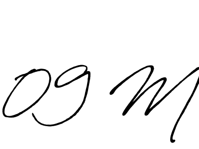 Create a beautiful signature design for name 09 M. With this signature (Antro_Vectra_Bolder) fonts, you can make a handwritten signature for free. 09 M signature style 7 images and pictures png