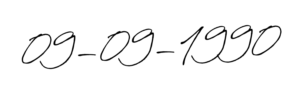 Design your own signature with our free online signature maker. With this signature software, you can create a handwritten (Antro_Vectra_Bolder) signature for name 09-09-1990. 09-09-1990 signature style 7 images and pictures png