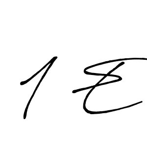 Make a beautiful signature design for name 1 E. With this signature (Antro_Vectra_Bolder) style, you can create a handwritten signature for free. 1 E signature style 7 images and pictures png