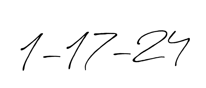 Use a signature maker to create a handwritten signature online. With this signature software, you can design (Antro_Vectra_Bolder) your own signature for name 1-17-24. 1-17-24 signature style 7 images and pictures png