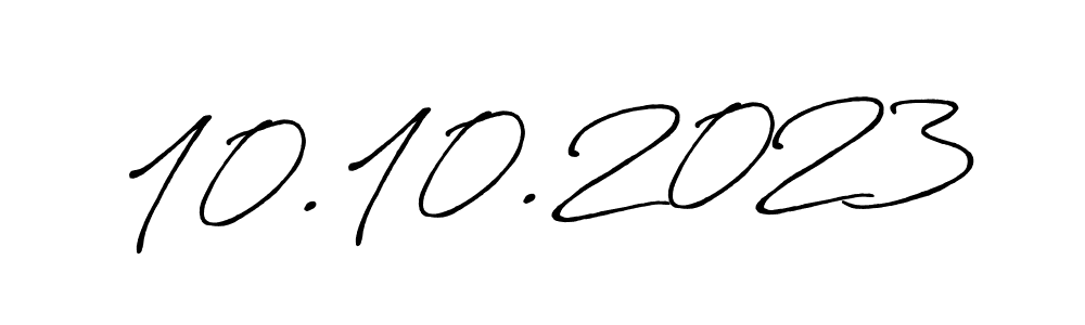 Design your own signature with our free online signature maker. With this signature software, you can create a handwritten (Antro_Vectra_Bolder) signature for name 10.10.2023. 10.10.2023 signature style 7 images and pictures png
