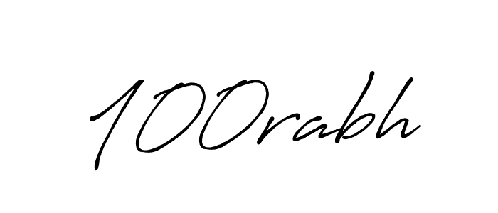 Use a signature maker to create a handwritten signature online. With this signature software, you can design (Antro_Vectra_Bolder) your own signature for name 100rabh. 100rabh signature style 7 images and pictures png