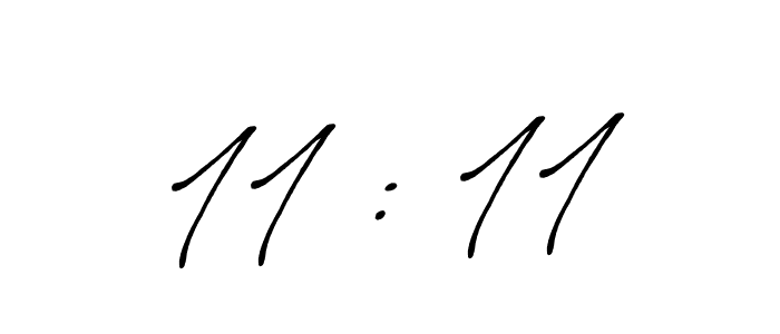 How to make 11 : 11 name signature. Use Antro_Vectra_Bolder style for creating short signs online. This is the latest handwritten sign. 11 : 11 signature style 7 images and pictures png