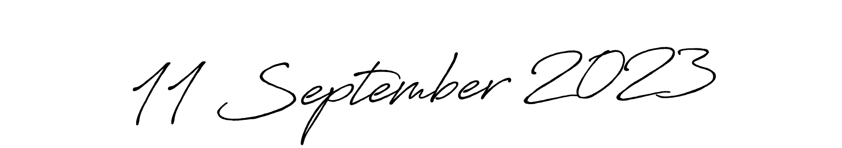 Create a beautiful signature design for name 11 September 2023. With this signature (Antro_Vectra_Bolder) fonts, you can make a handwritten signature for free. 11 September 2023 signature style 7 images and pictures png