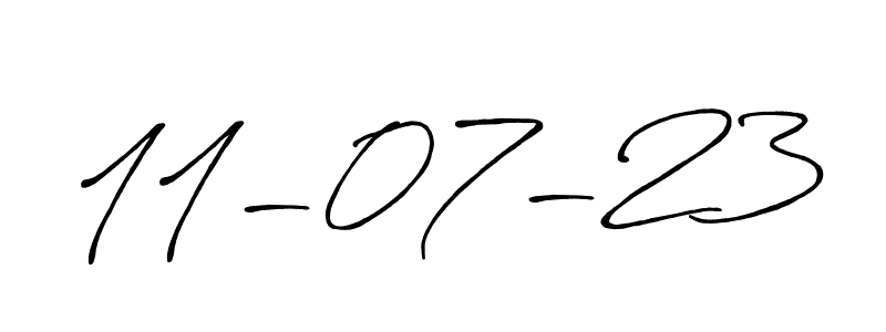 How to make 11-07-23 signature? Antro_Vectra_Bolder is a professional autograph style. Create handwritten signature for 11-07-23 name. 11-07-23 signature style 7 images and pictures png