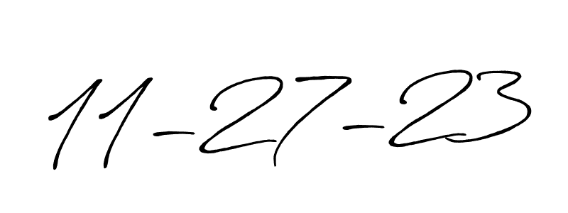 Design your own signature with our free online signature maker. With this signature software, you can create a handwritten (Antro_Vectra_Bolder) signature for name 11-27-23. 11-27-23 signature style 7 images and pictures png