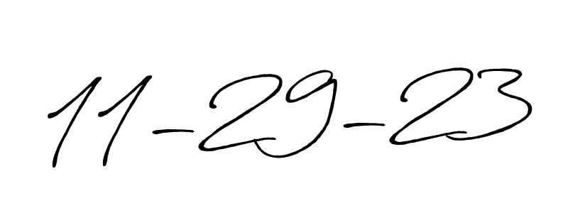 How to make 11-29-23 signature? Antro_Vectra_Bolder is a professional autograph style. Create handwritten signature for 11-29-23 name. 11-29-23 signature style 7 images and pictures png