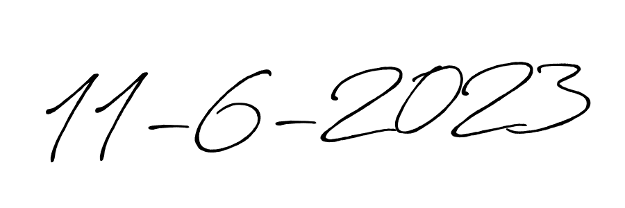 The best way (Antro_Vectra_Bolder) to make a short signature is to pick only two or three words in your name. The name 11-6-2023 include a total of six letters. For converting this name. 11-6-2023 signature style 7 images and pictures png