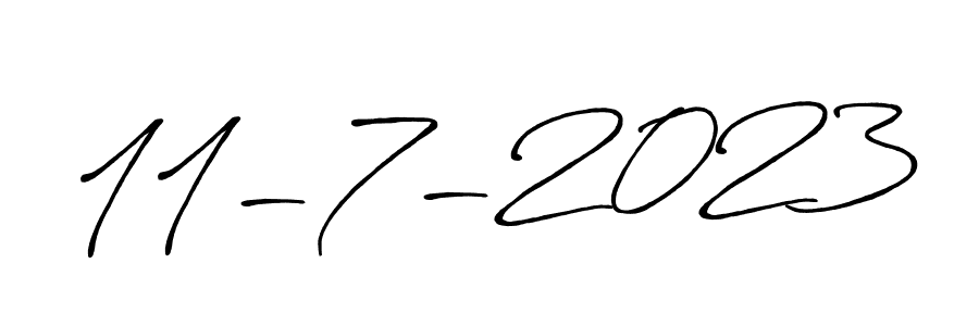 Also You can easily find your signature by using the search form. We will create 11-7-2023 name handwritten signature images for you free of cost using Antro_Vectra_Bolder sign style. 11-7-2023 signature style 7 images and pictures png