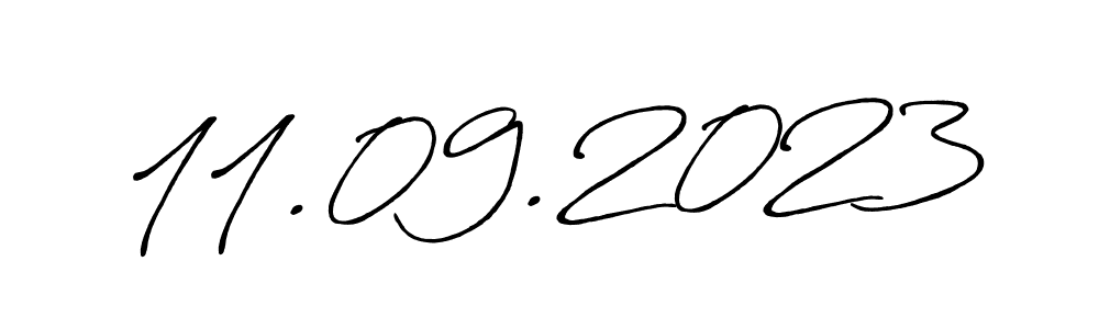 Design your own signature with our free online signature maker. With this signature software, you can create a handwritten (Antro_Vectra_Bolder) signature for name 11.09.2023. 11.09.2023 signature style 7 images and pictures png