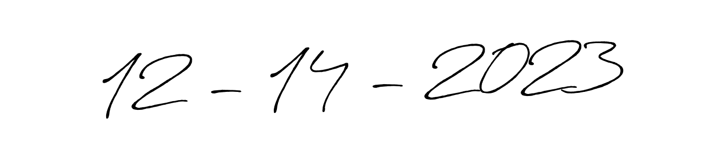 Create a beautiful signature design for name 12 - 14 - 2023. With this signature (Antro_Vectra_Bolder) fonts, you can make a handwritten signature for free. 12 - 14 - 2023 signature style 7 images and pictures png