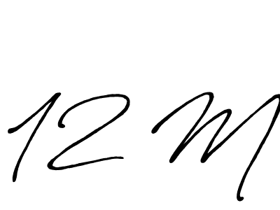 12 M stylish signature style. Best Handwritten Sign (Antro_Vectra_Bolder) for my name. Handwritten Signature Collection Ideas for my name 12 M. 12 M signature style 7 images and pictures png