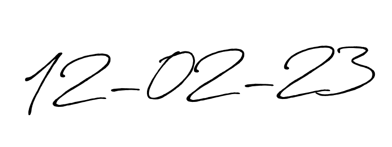 How to make 12-02-23 signature? Antro_Vectra_Bolder is a professional autograph style. Create handwritten signature for 12-02-23 name. 12-02-23 signature style 7 images and pictures png