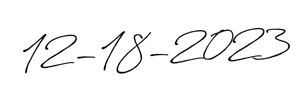 The best way (Antro_Vectra_Bolder) to make a short signature is to pick only two or three words in your name. The name 12-18-2023 include a total of six letters. For converting this name. 12-18-2023 signature style 7 images and pictures png